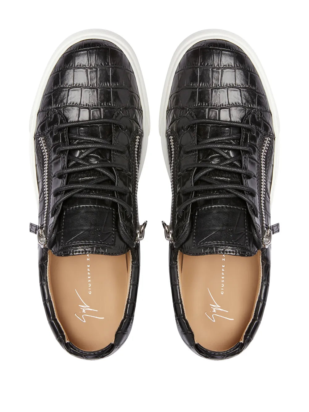 Giuseppe Zanotti Frankie Crocodile-Effect Sneakers