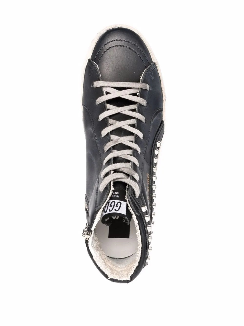 Golden Goose Slide Classic High-Top Distressed Sneakers