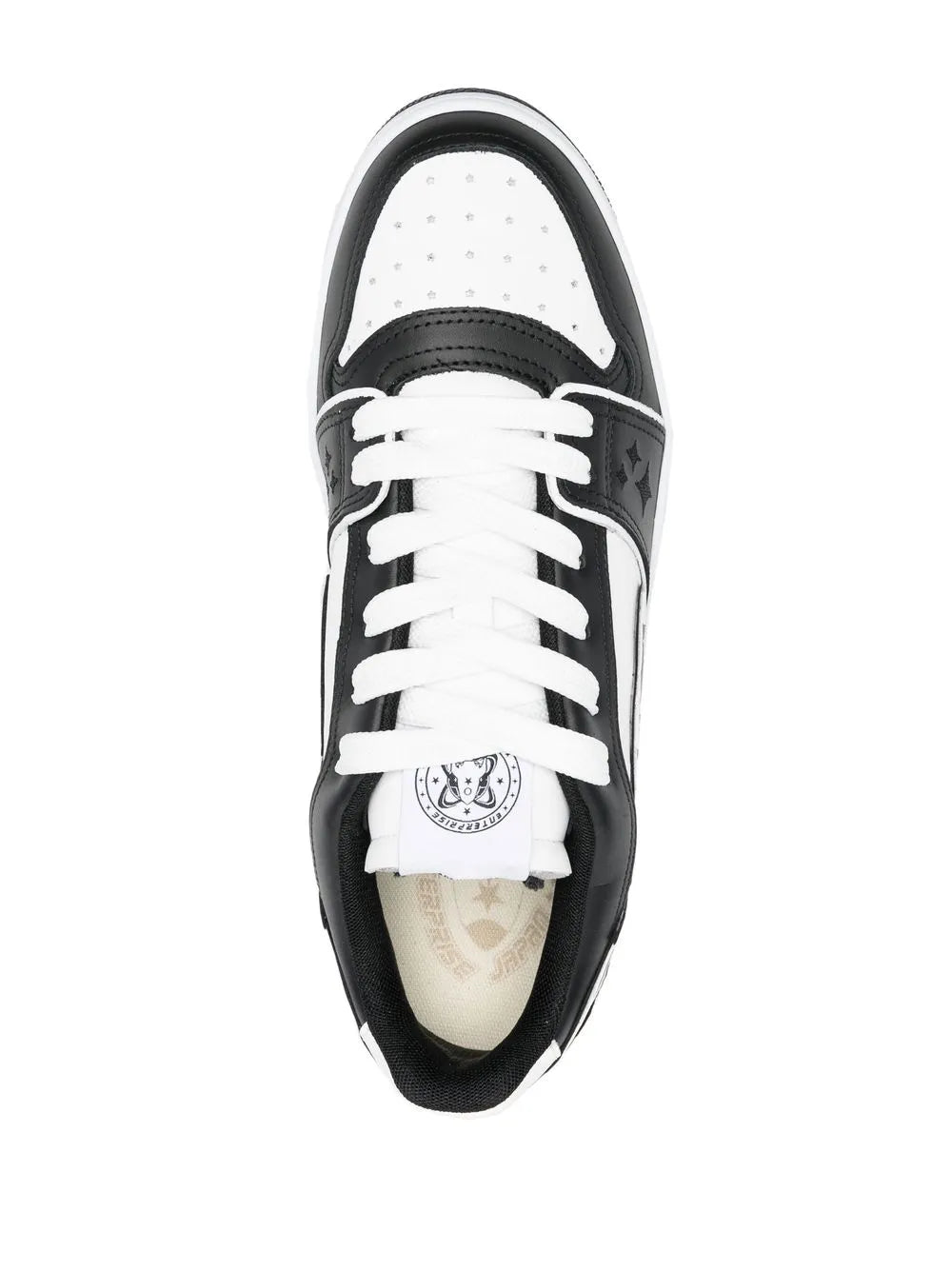 Enterprise Japan Logo-Detail Leather Sneakers