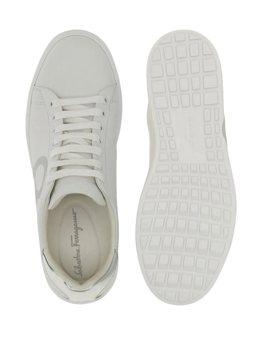 Ferragamo Gancini-Print Lace-Up Sneakers