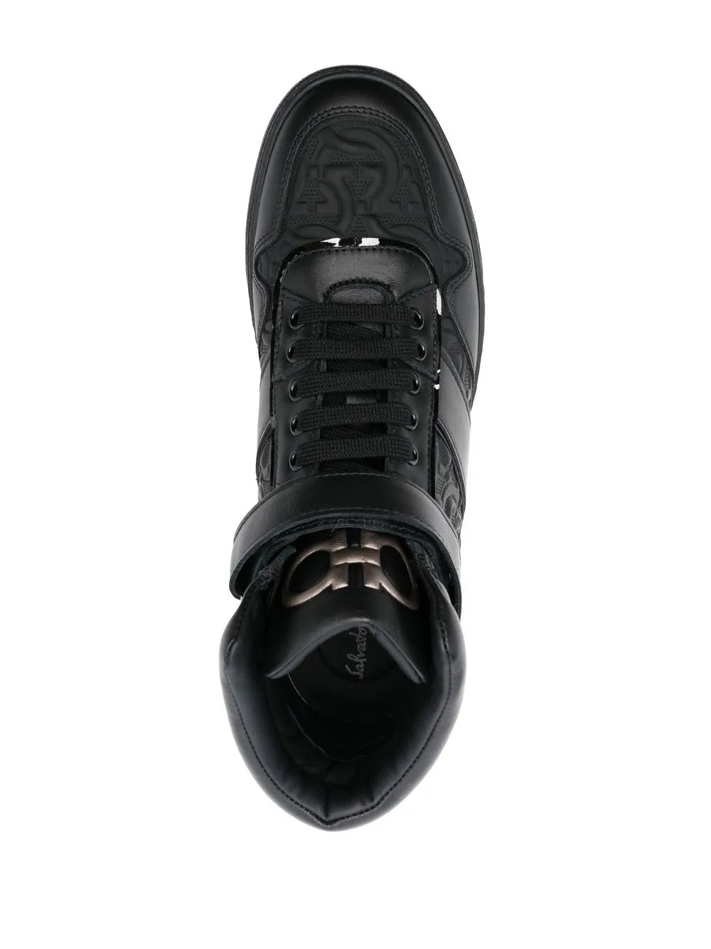 Ferragamo Embossed Hi-Top Sneakers