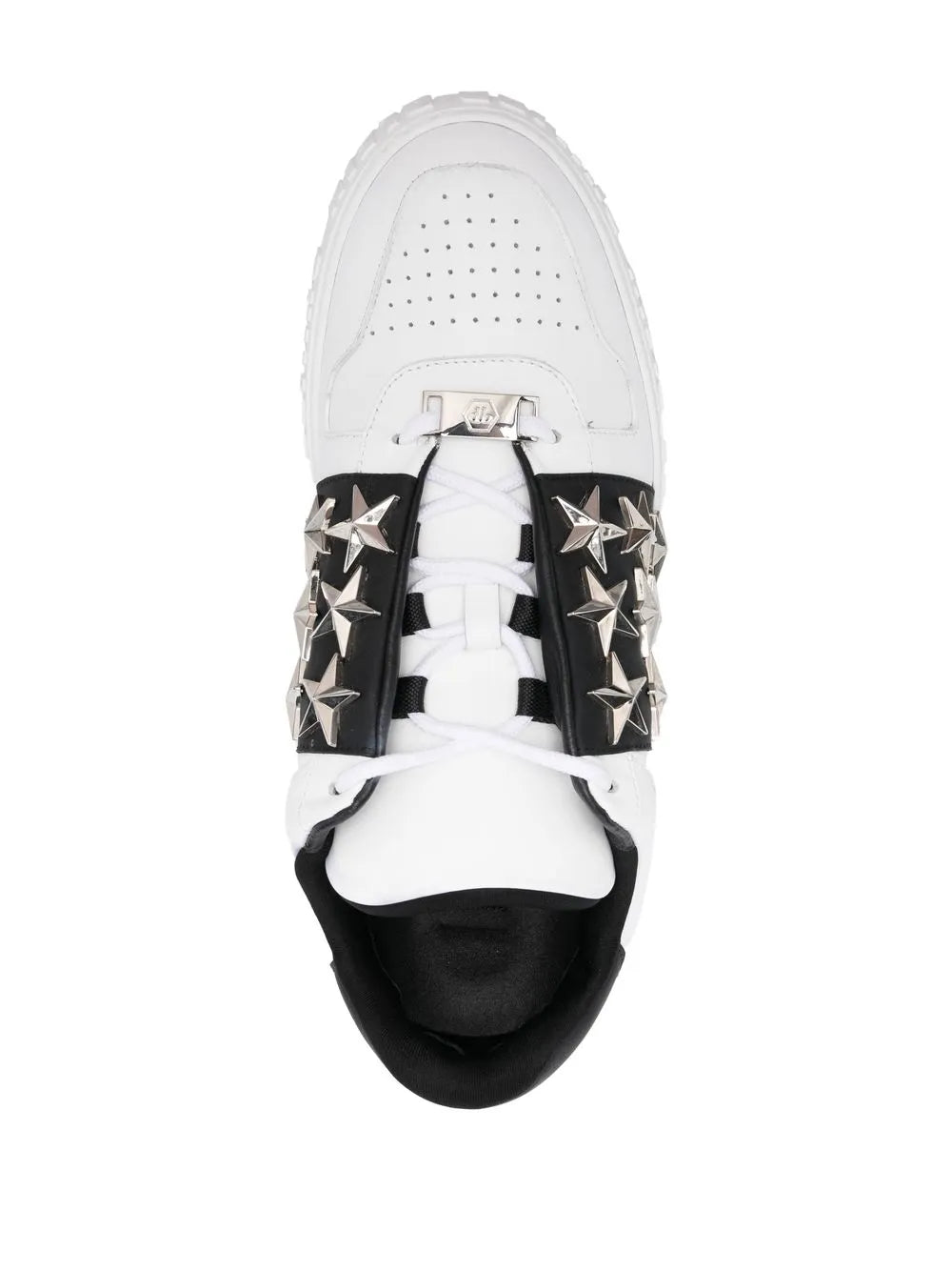 Philipp Plein Leather Star Studded Sneakers