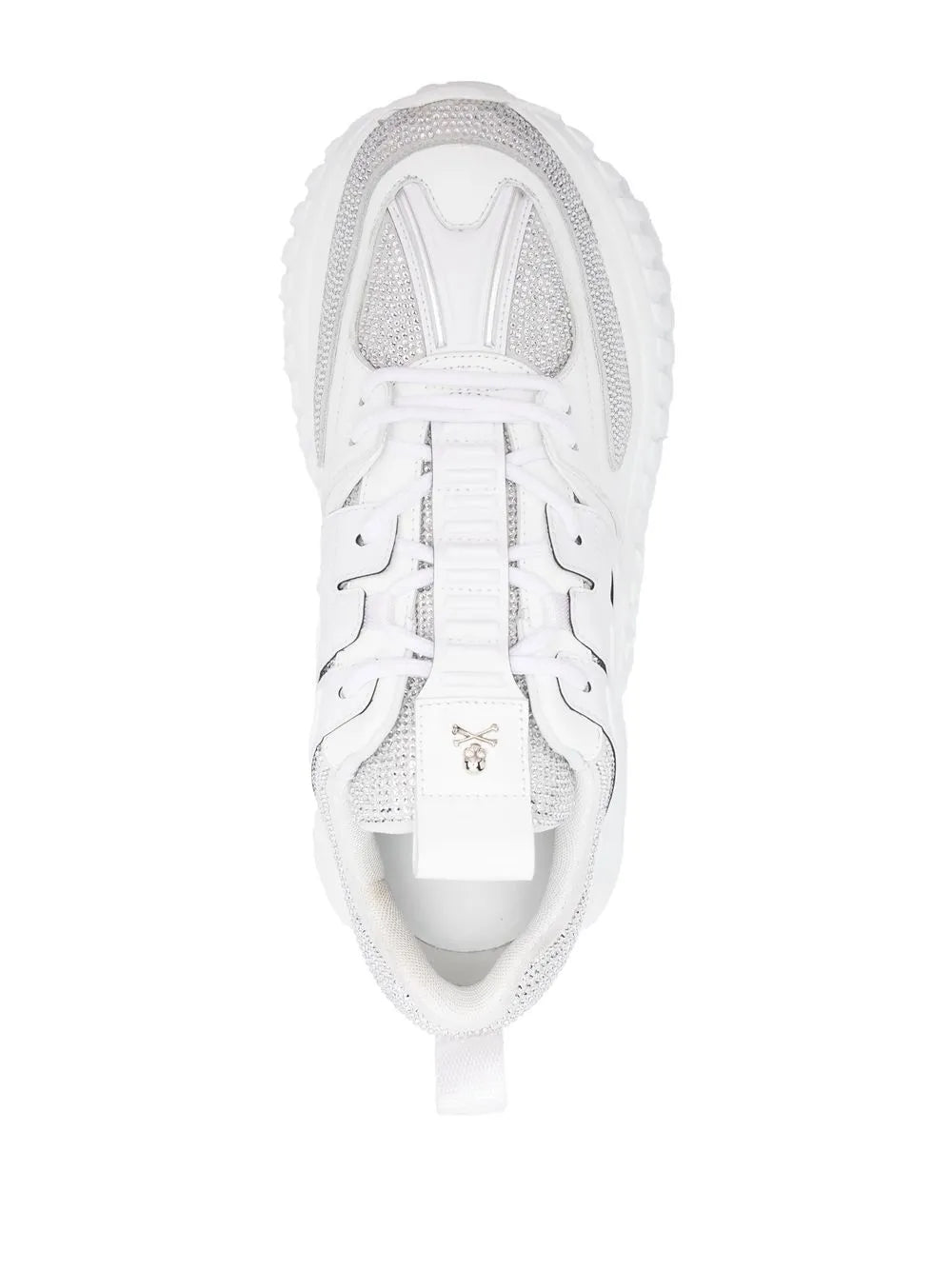 Philipp Plein Leather Rhinestone-Embellished Runner Sneakers
