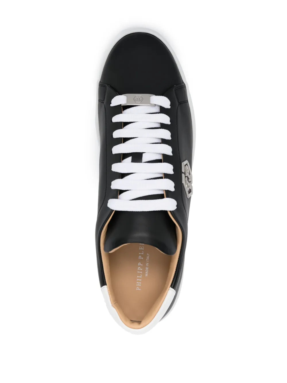 Philipp Plein Logo-Plaque Two-Tone Leather Sneakers