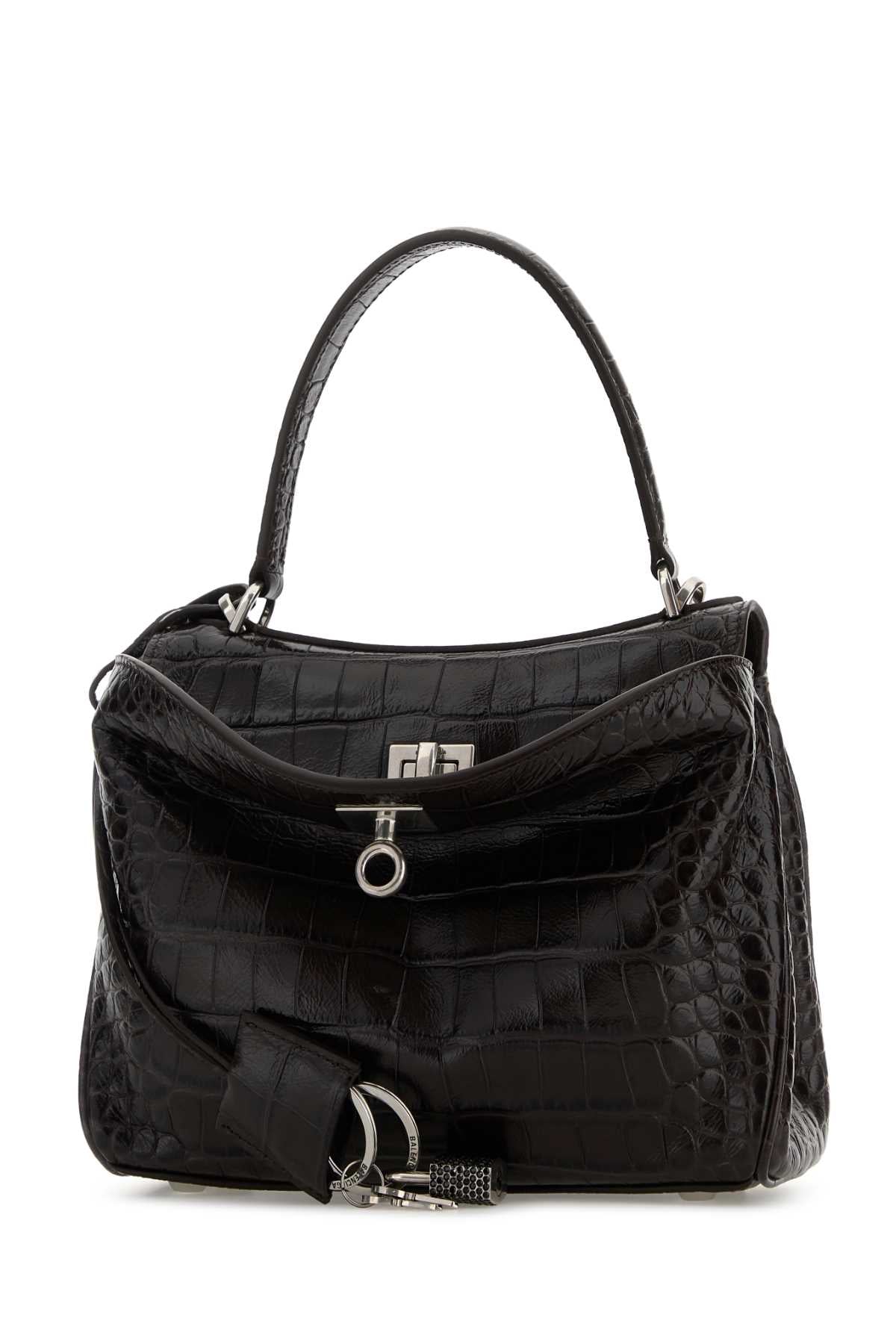 Balenciaga Women Brown Leather Mini Rodeo Handbag