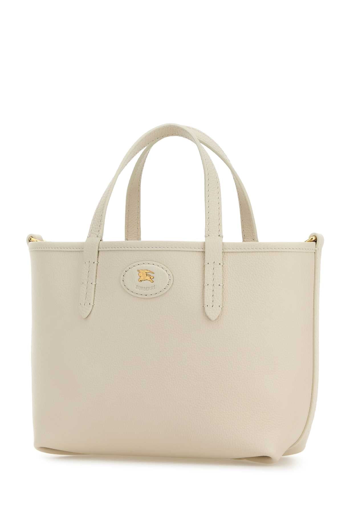 Burberry Women Ivory Mini Bloomsbury Reversible Handbag