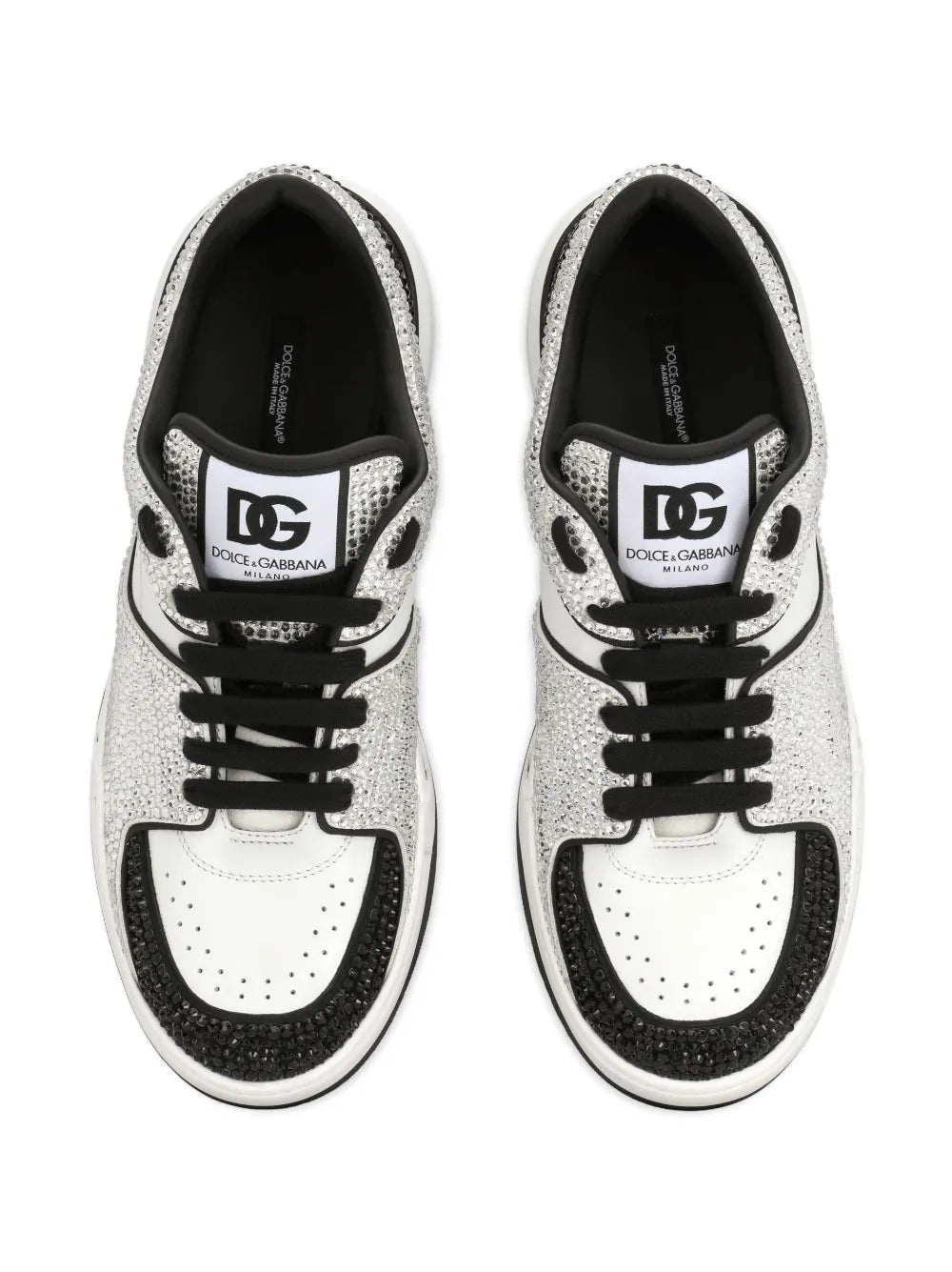 Dolce & Gabbana New Roma Rhinestone-Embellished Sneakers