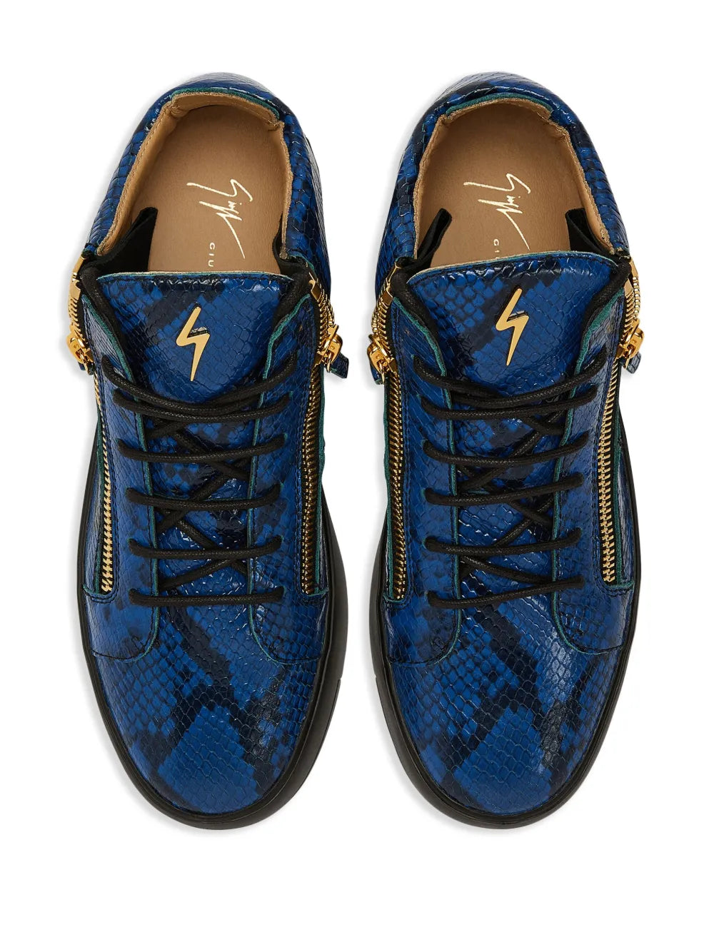 Giuseppe Zanotti Kriss Python-Effect Mid-Top Sneakers