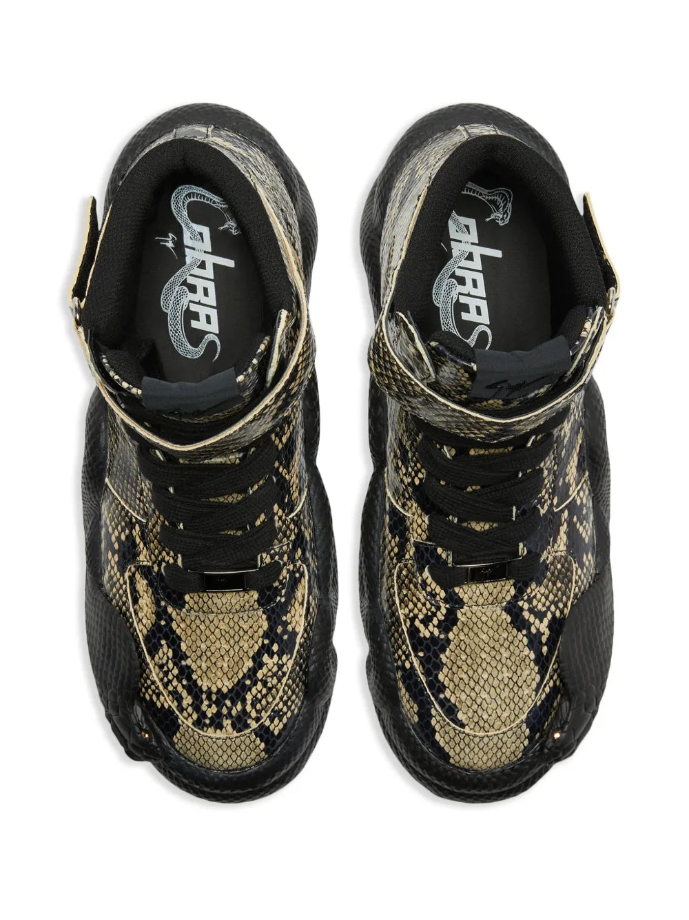 Giuseppe Zanotti Cobras Snake-Effect Leather Mid-Top Sneakers
