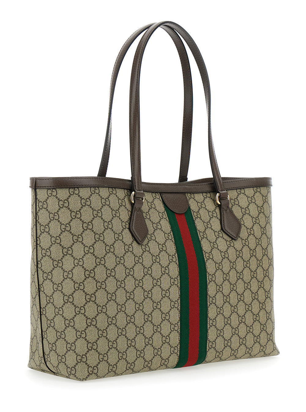 Gucci Women 'Ophidia' Beige Shopper With All-Over Gg Supreme Motif In Fabric Woman