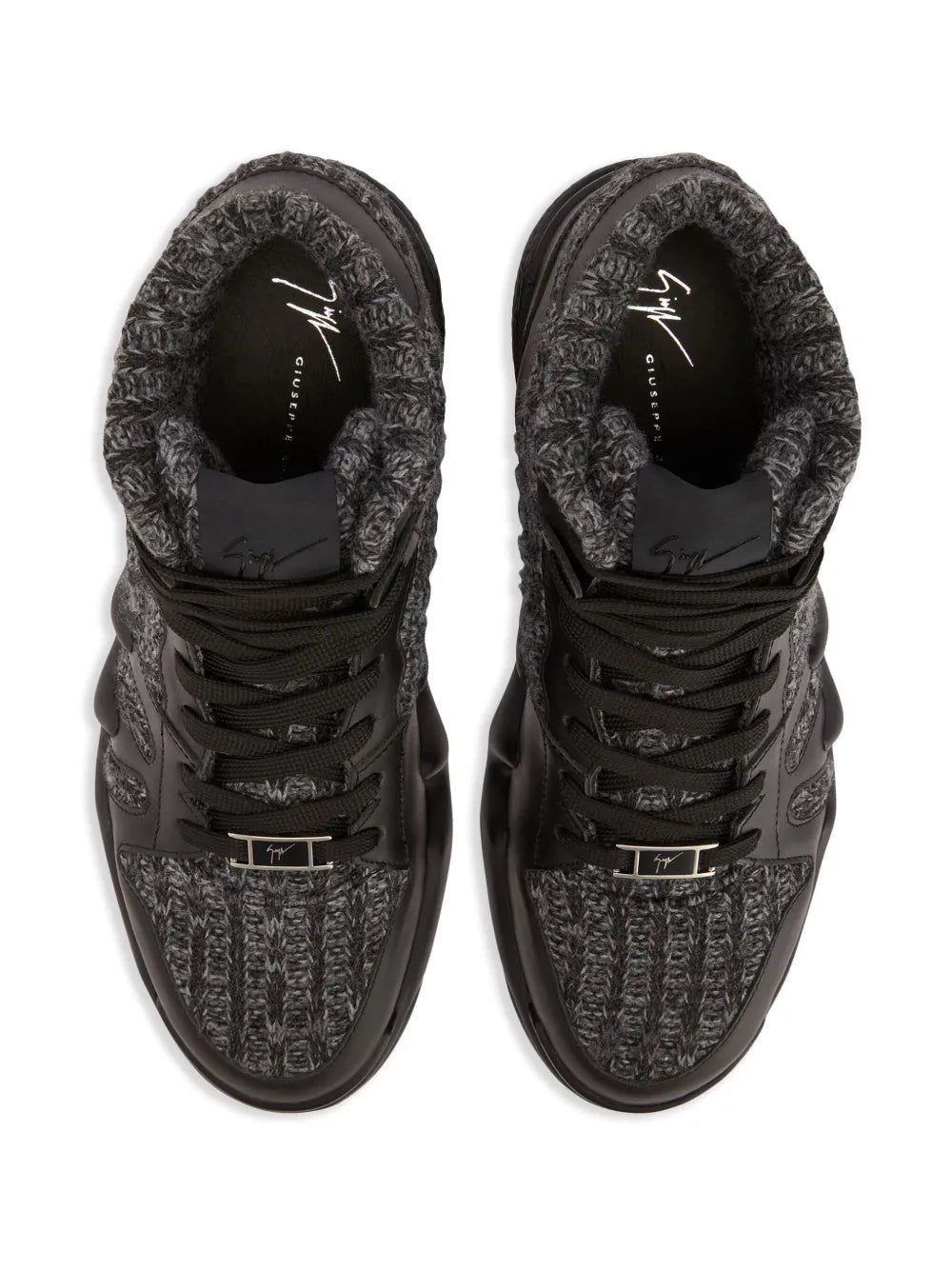 Giuseppe Zanotti Talon Knitted-Panels Sneakers