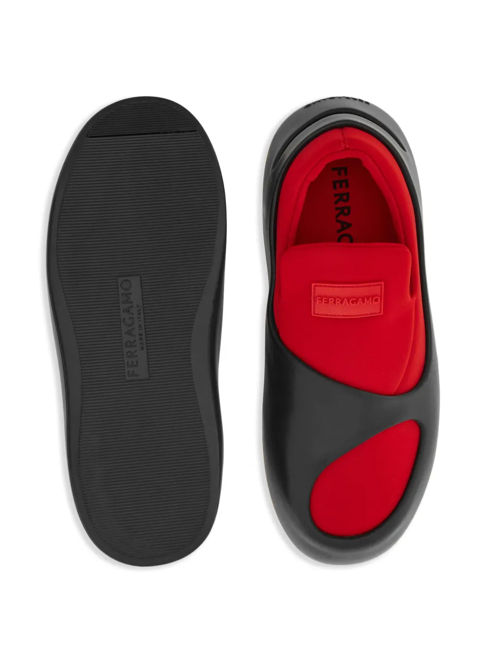 Ferragamo Hybrid Logo-Patch Panelled Sneakers