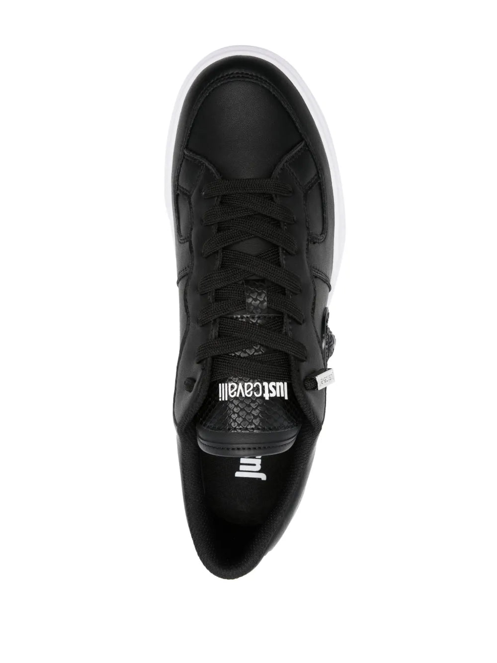 Just Cavalli Logo-Patch Leather Sneakers