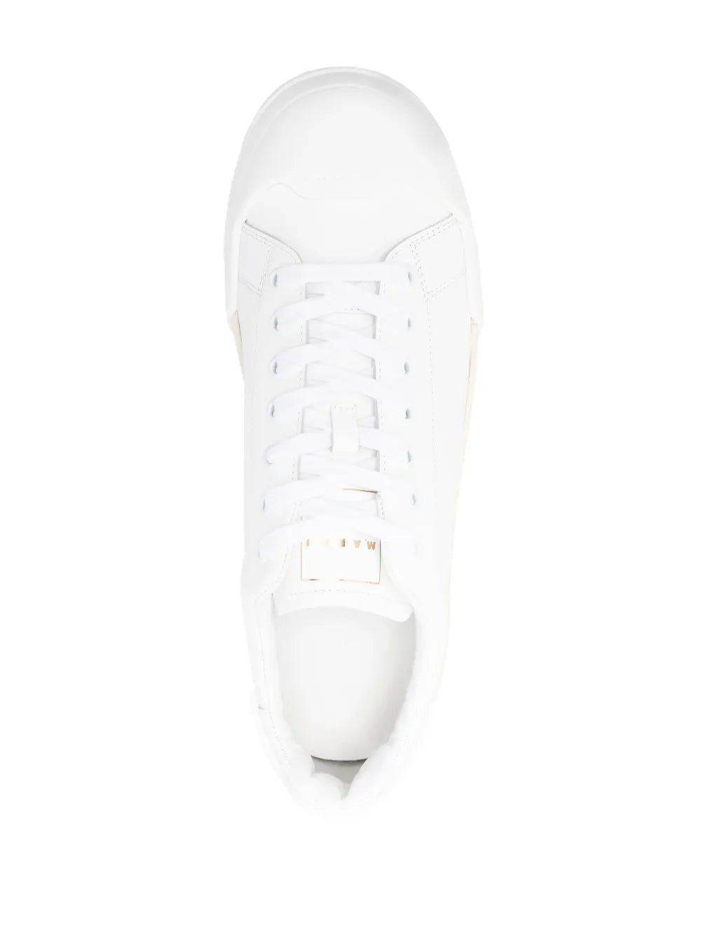 Marni Logo-Debossed Tonal Leather Sneakers