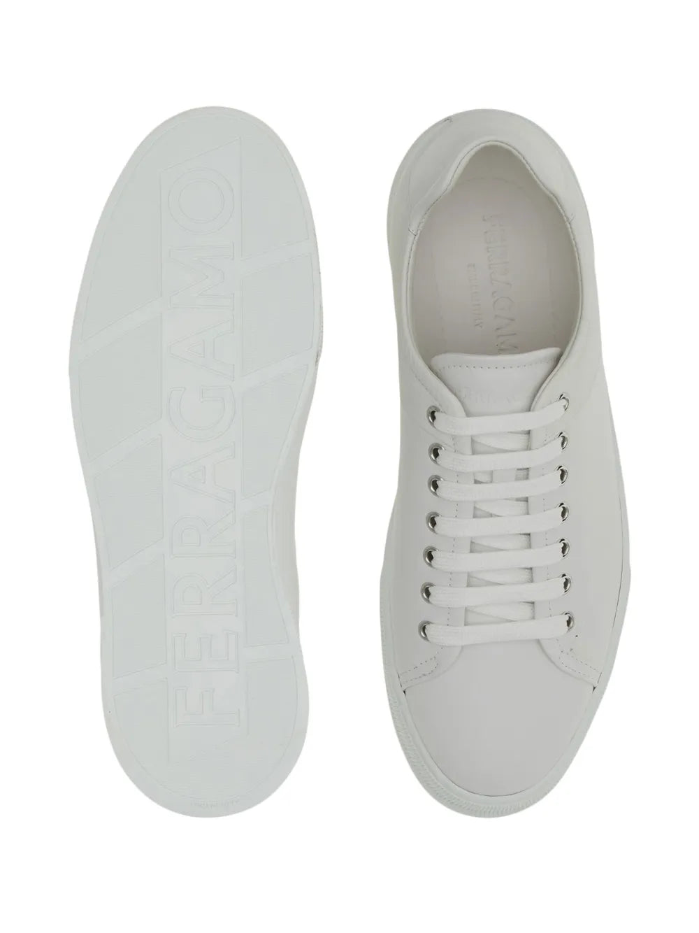 Ferragamo Lace-Up Leather Sneakers