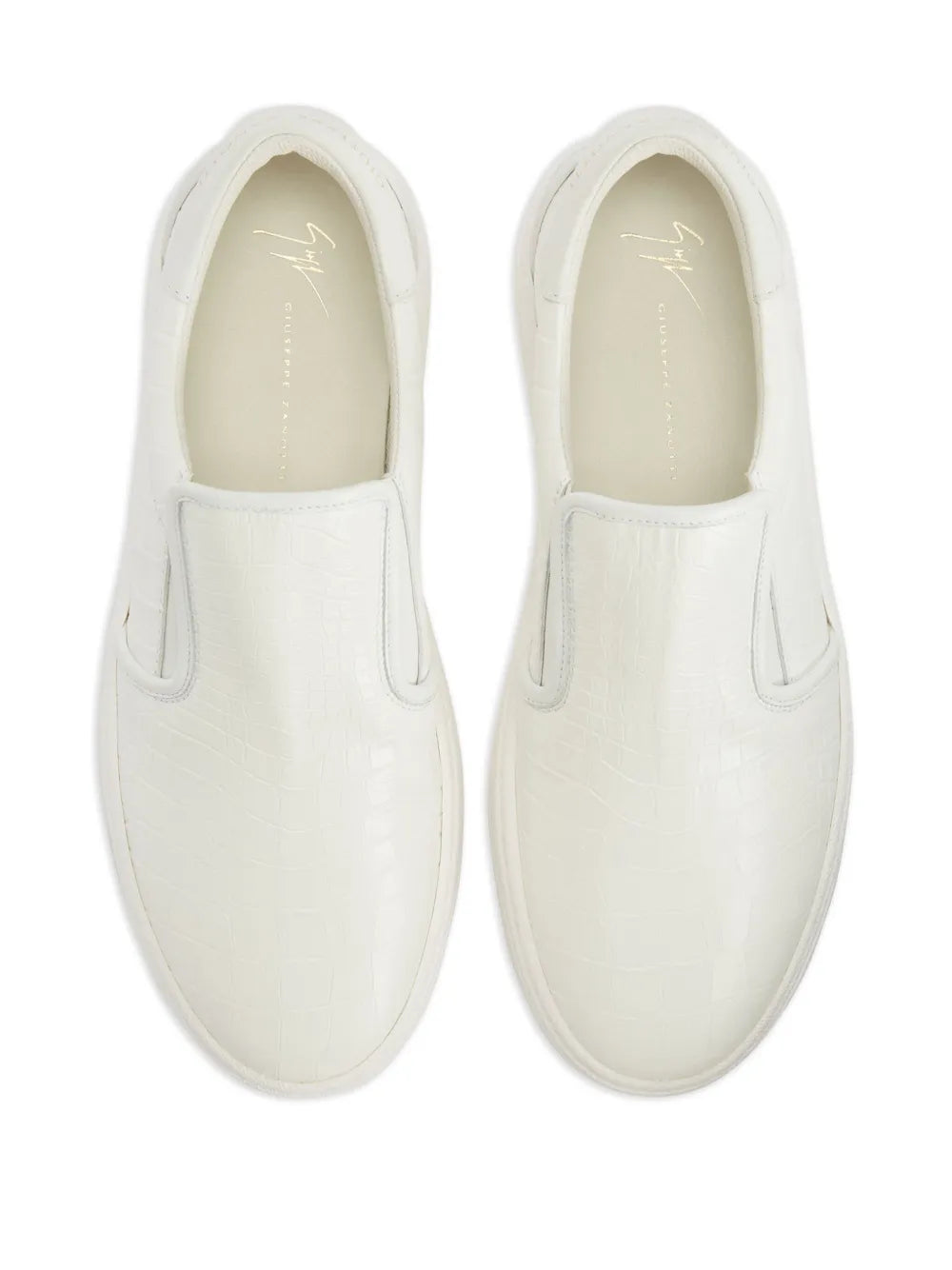 Giuseppe Zanotti Gz94 Crocodile-Embossed Leather Slip-On Sneakers