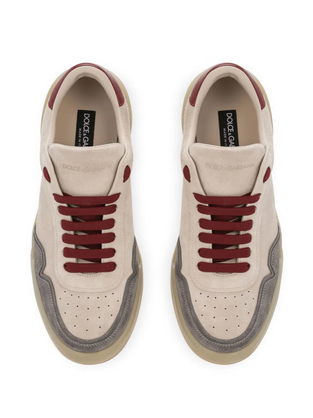 Dolce & Gabbana New Roma Panelled Suede Sneakers