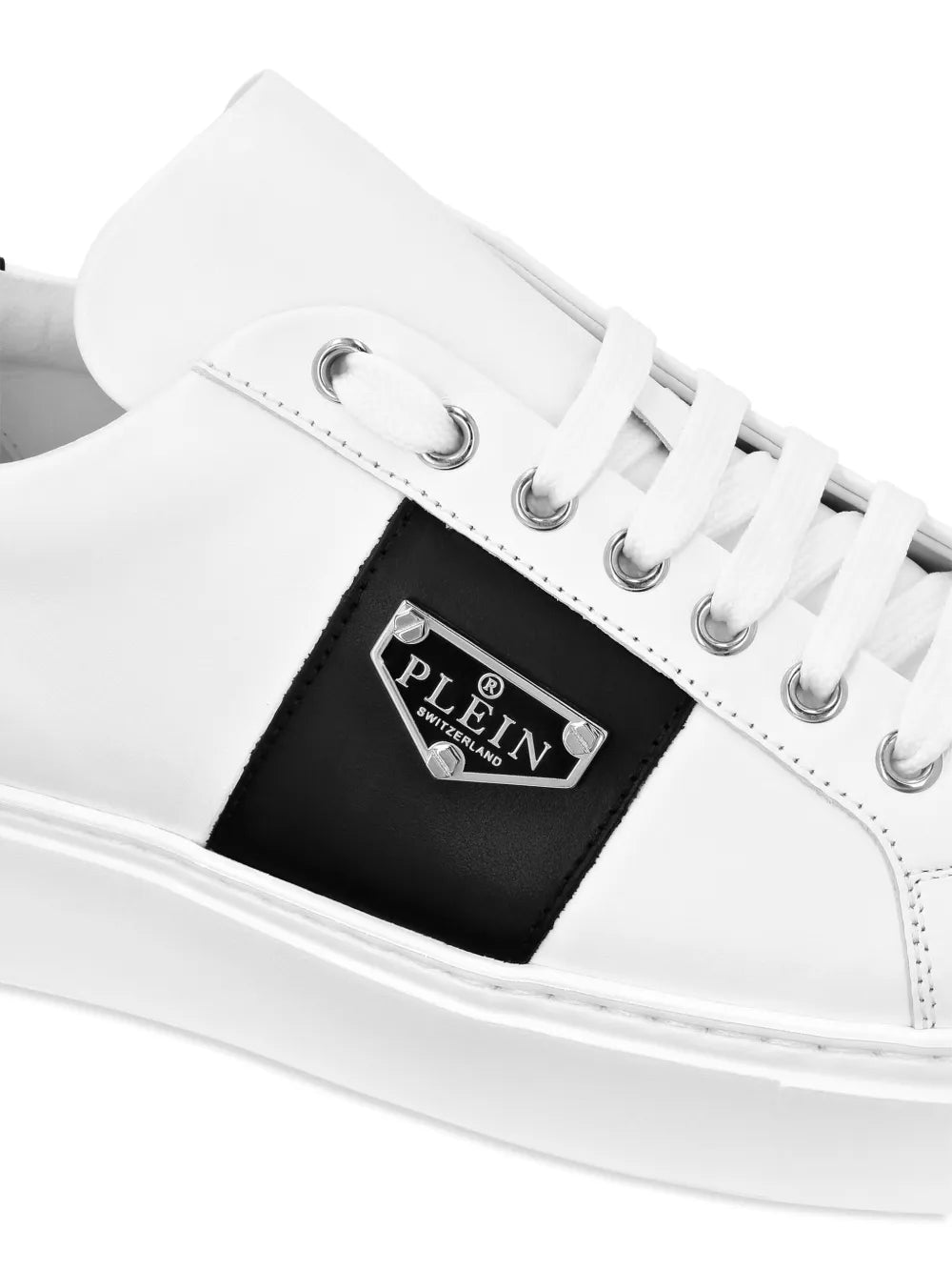 Philipp Plein Logo-Plaque Leather Sneakers