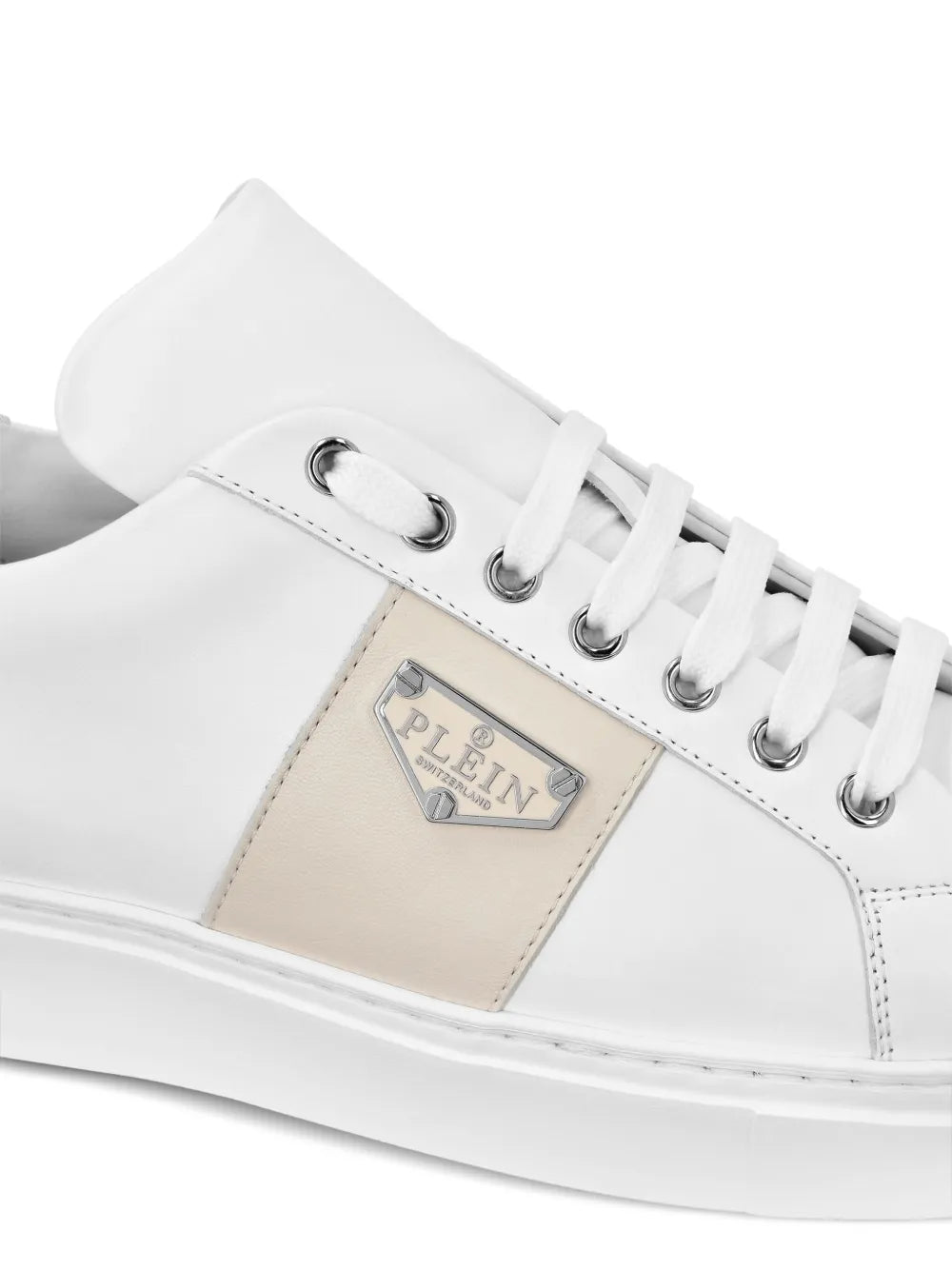 Philipp Plein Logo-Plaque Leather Sneakers