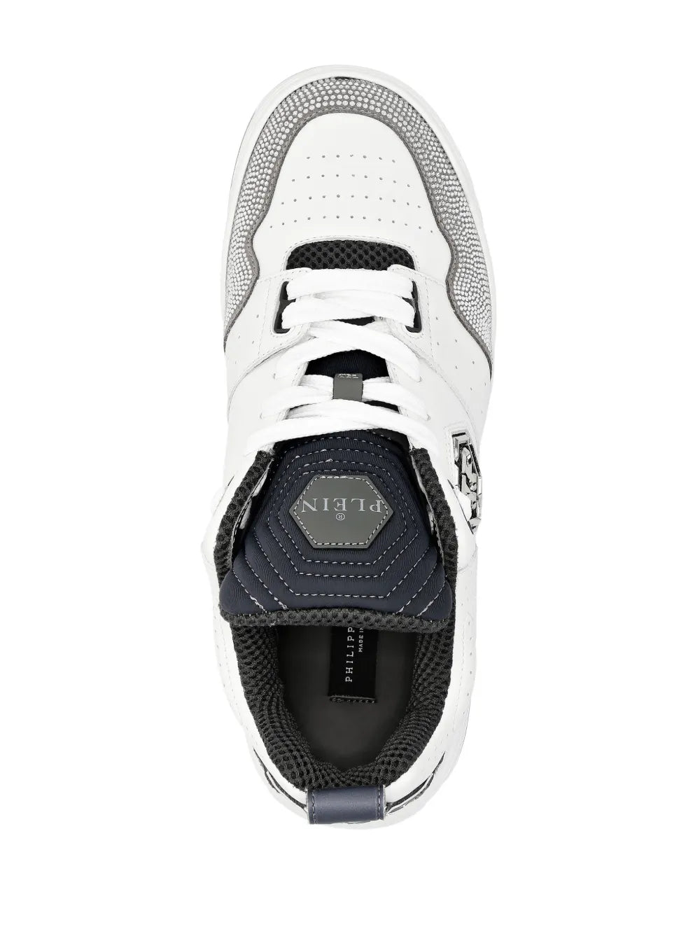 Philipp Plein Hexagon Crystal Low-Top Sneakers