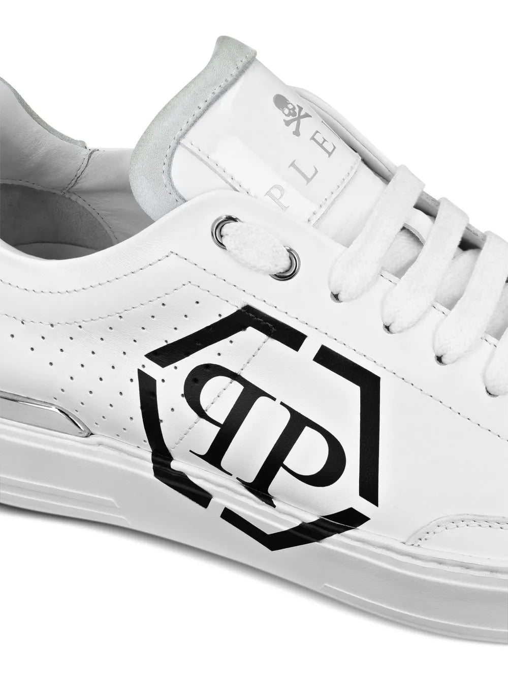 Philipp Plein Hexagon Leather Sneakers
