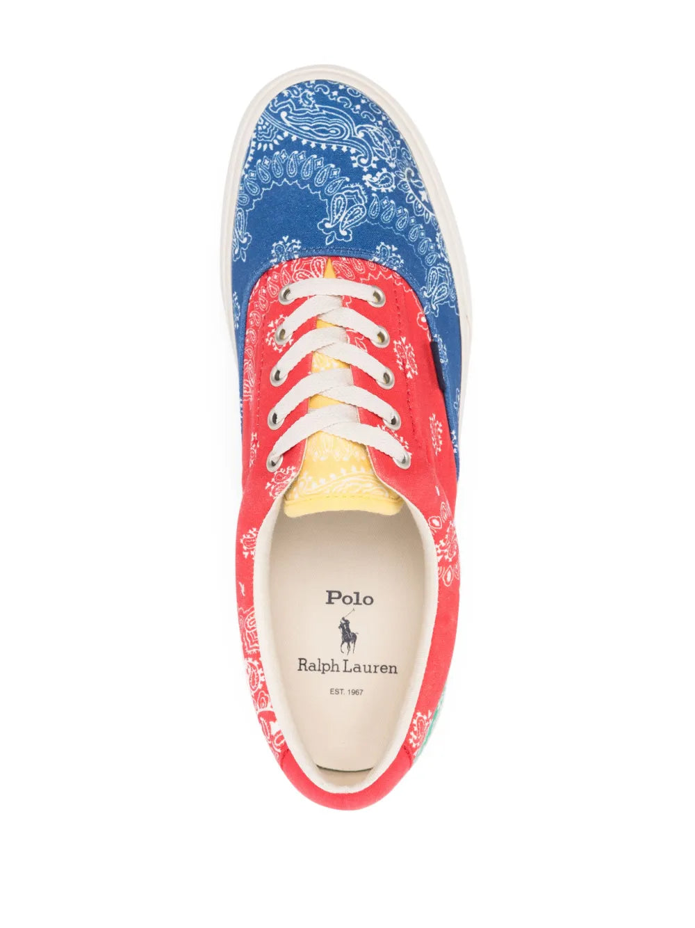 Polo Ralph Lauren Paisley-Print Colourblock Sneakers