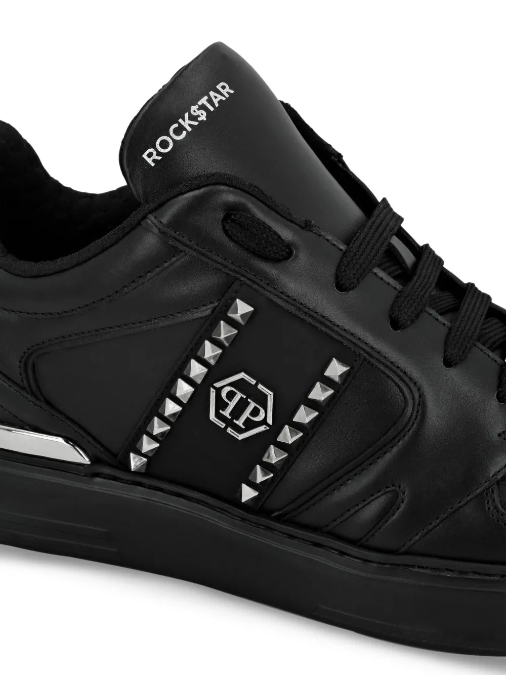Philipp Plein Stud-Embellished Leather Sneakers