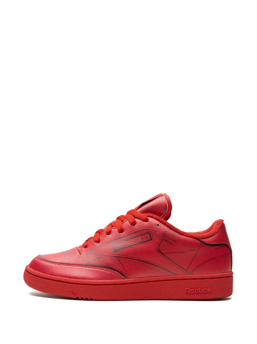 Reebok X Maison Margiela Club C Vector Red Sneakers