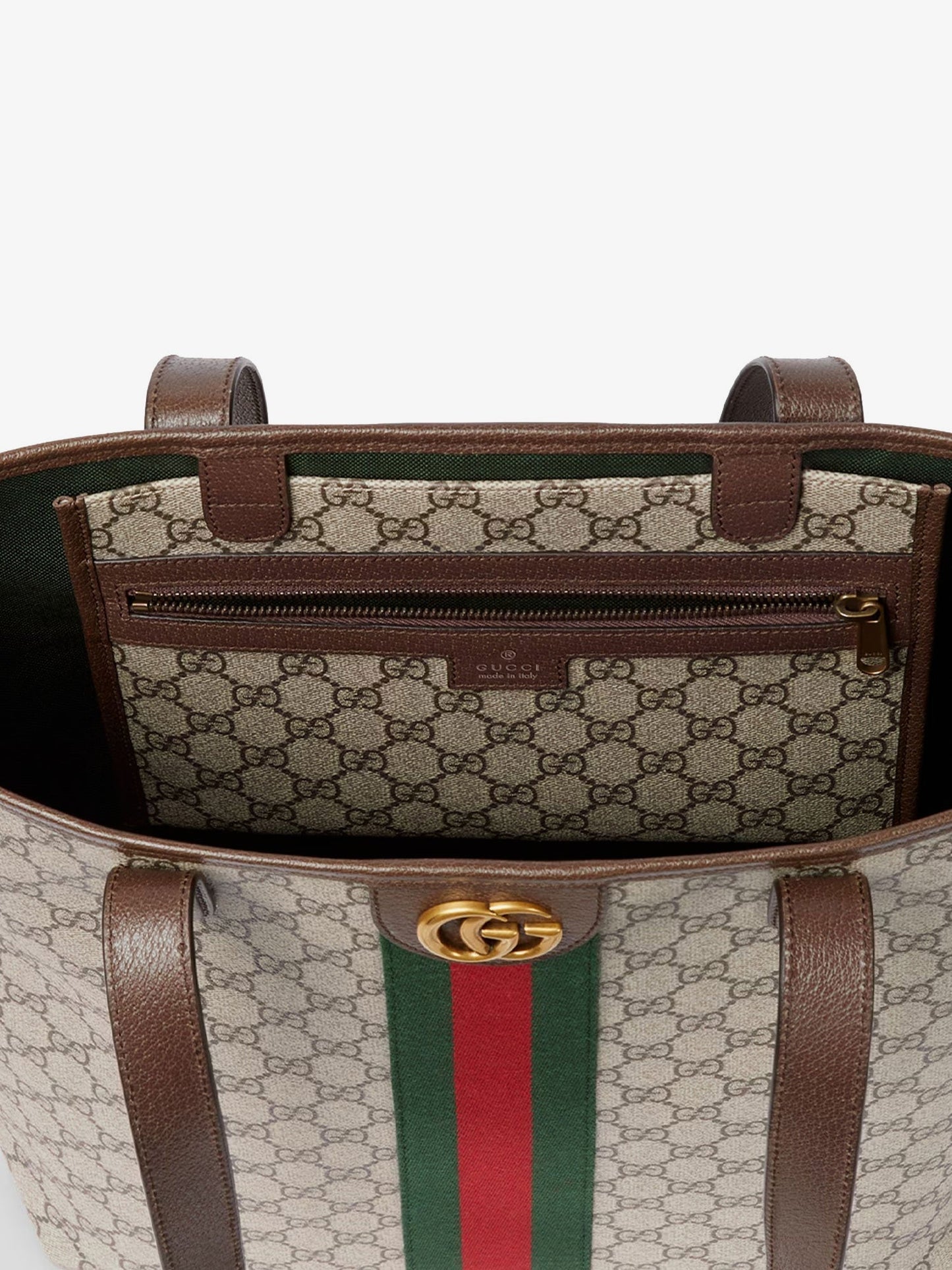 Gucci Men Gg Monogram Fabric Ophidia Shopping Bag