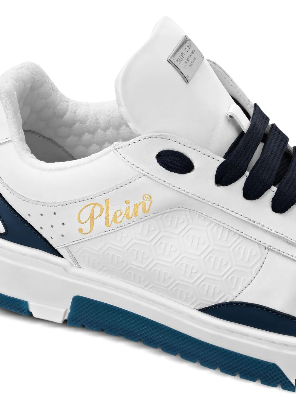 Philipp Plein Logo-Debossed Leather Sneakers