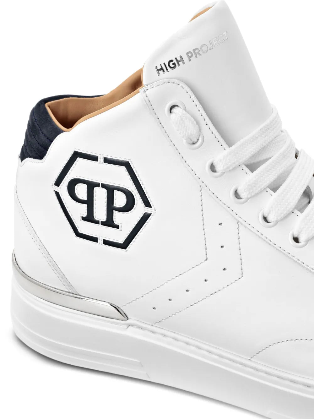 Philipp Plein Leather Hi-Top Sneakers