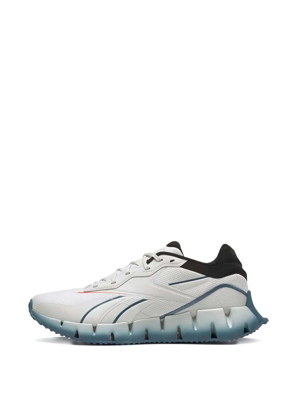 Reebok Zig Dynamica 4 Pure Grey Orange Flared Trainers