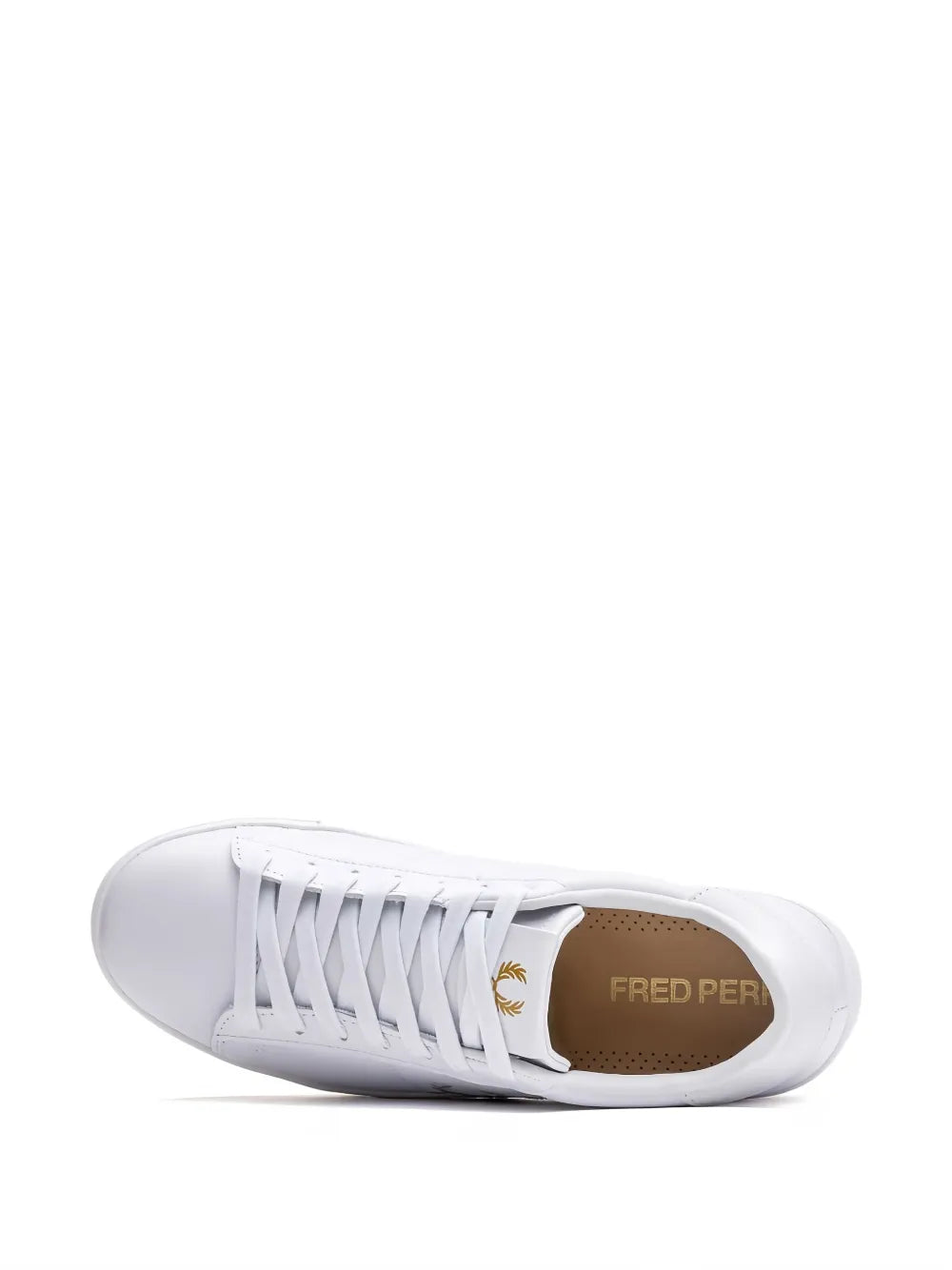 Fred Perry Logo-Embroidery Leather Sneakers