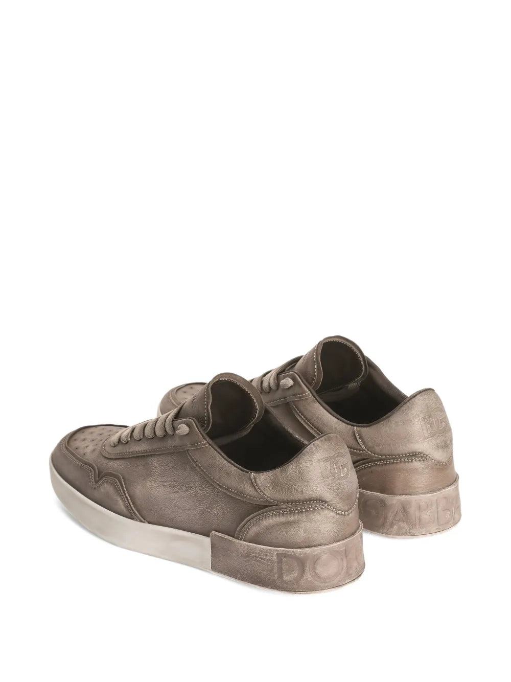 Dolce & Gabbana Portofino Leather Lace-Up Trainers