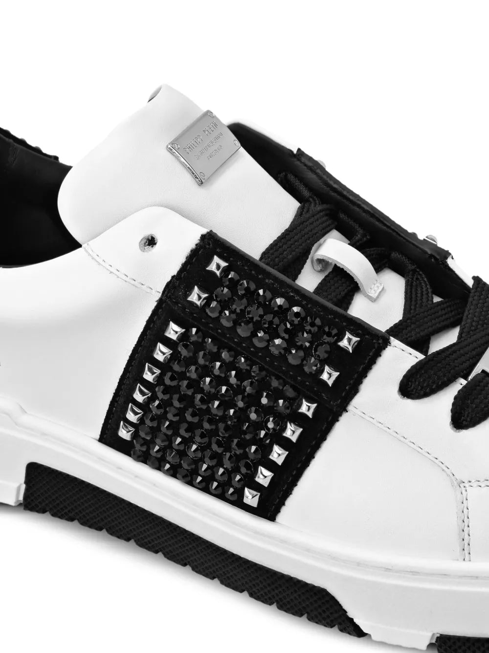Philipp Plein Stud-Embellished Leather Sneakers