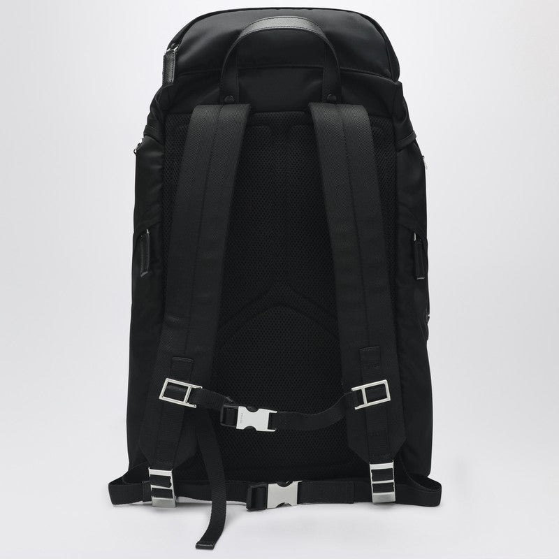Prada Backpack In Black Re-Nylon And Saffiano Men
