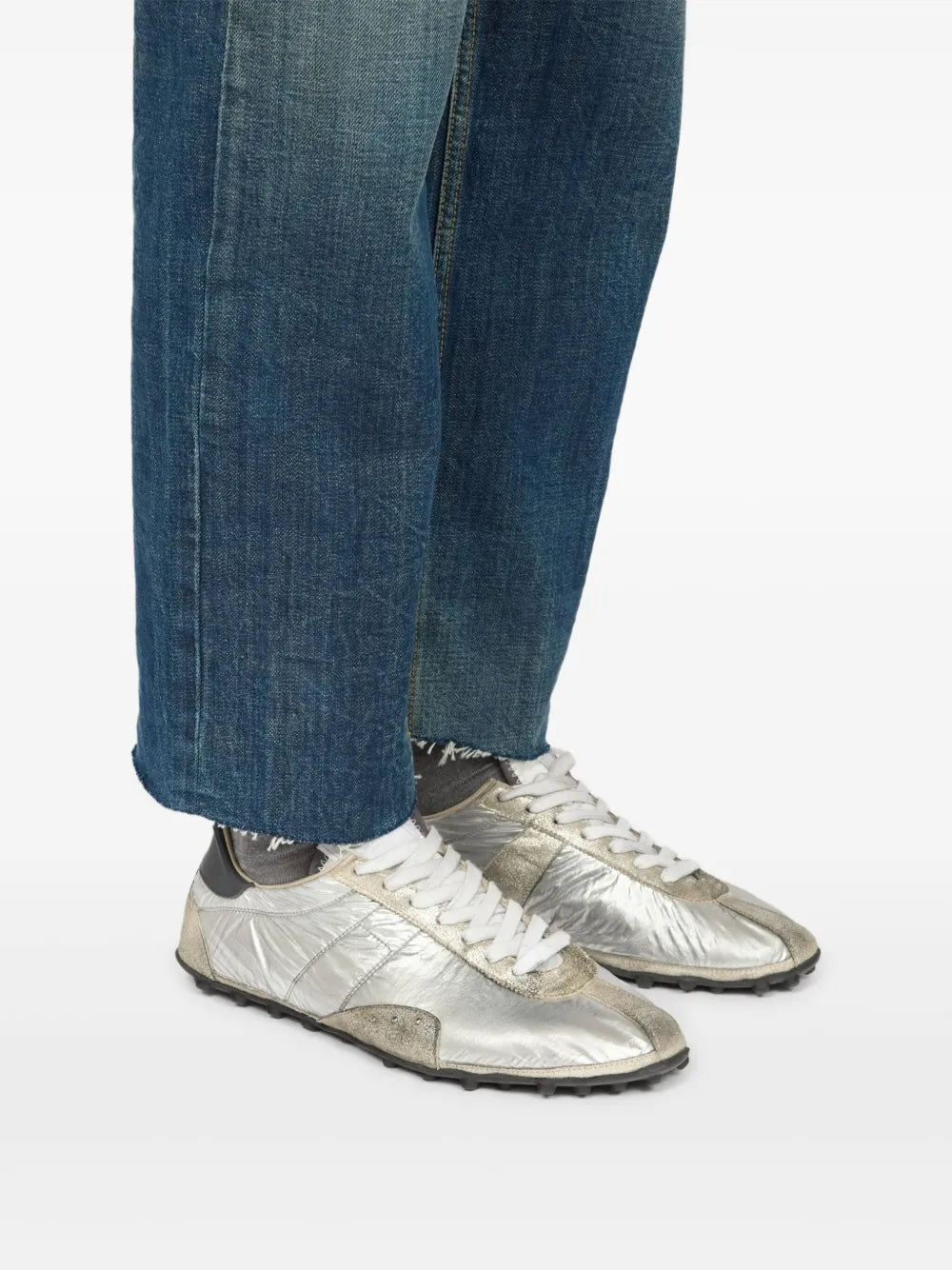 Maison Margiela Metallic Low-Top Sneakers