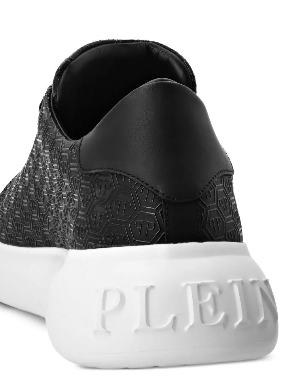 Philipp Plein Monogram-Embossed Leather Sneakers