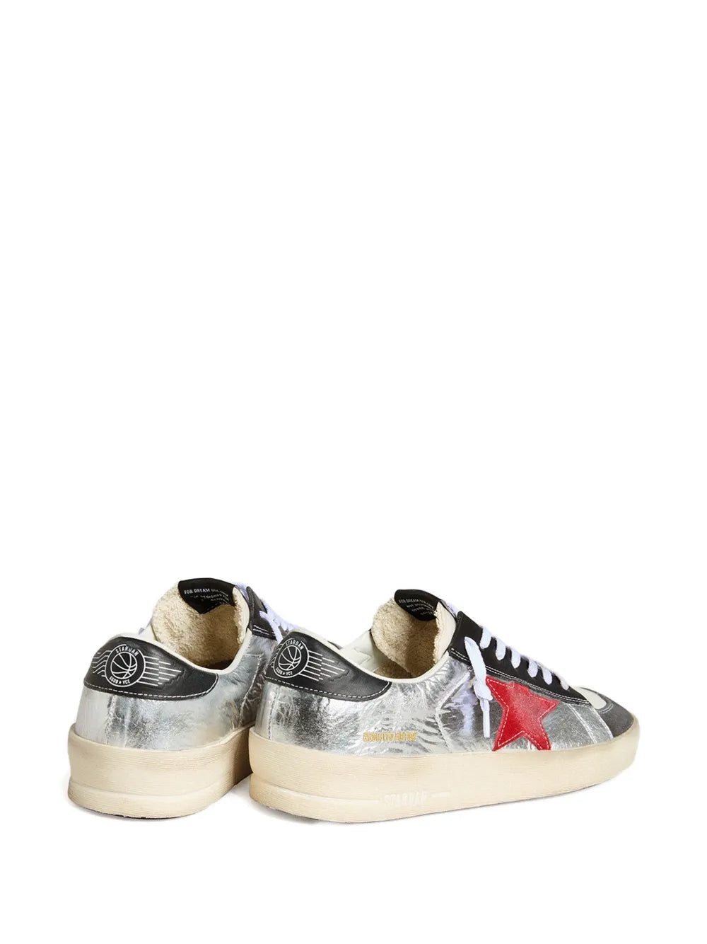 Golden Goose Stardan Metallic Leather Sneakers