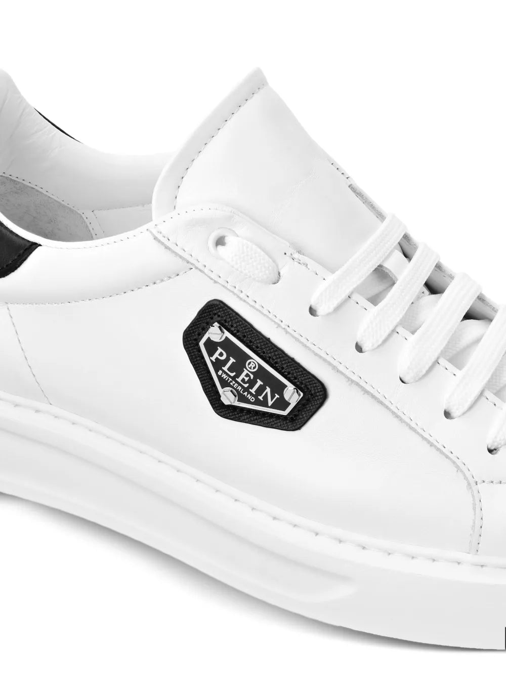 Philipp Plein Logo-Plaque Leather Trainers