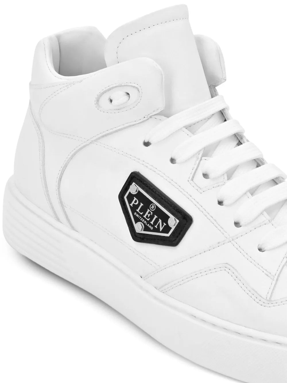 Philipp Plein Leather Hi-Top Sneakers