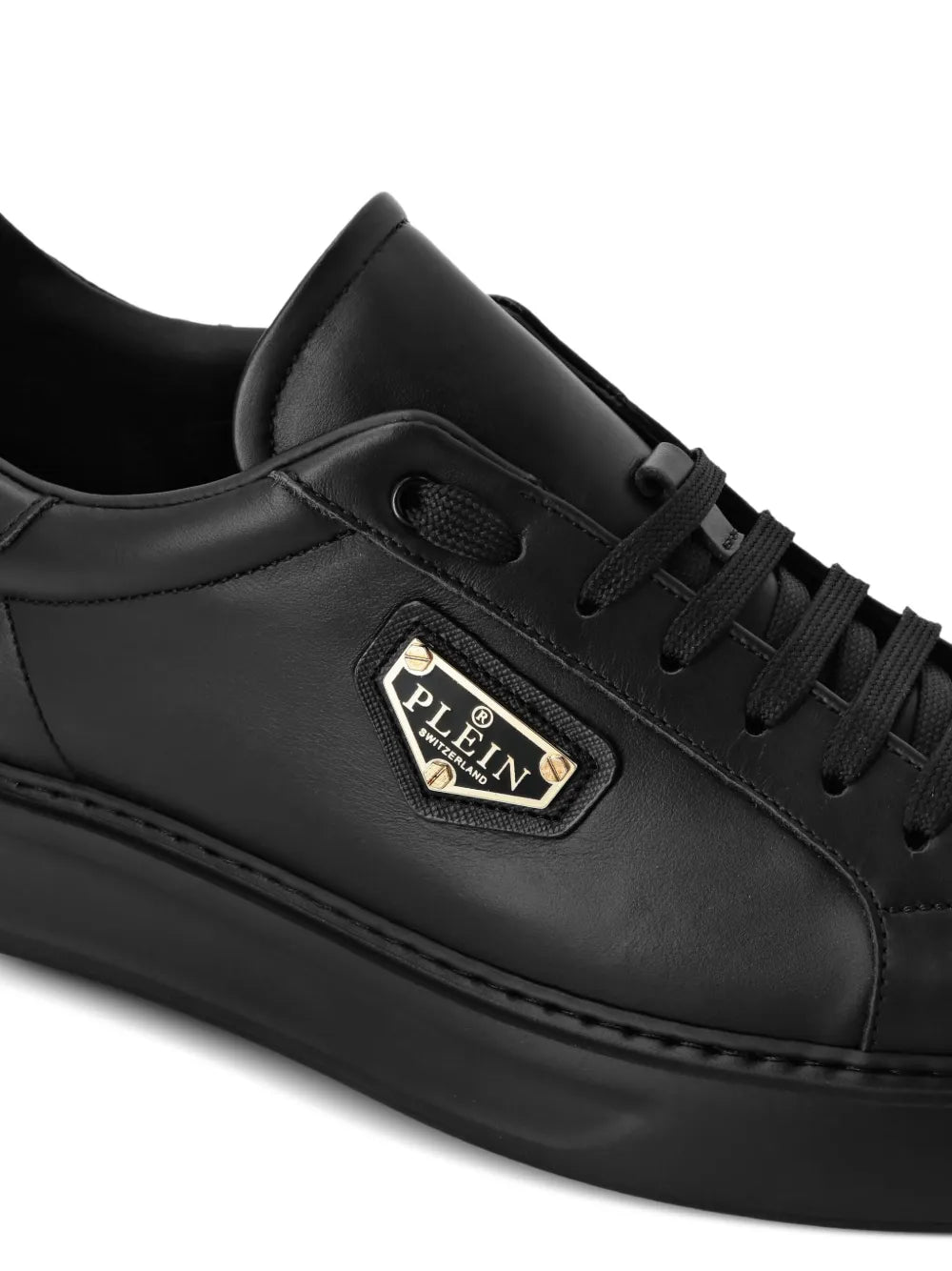 Philipp Plein Logo-Plaque Leather Trainers