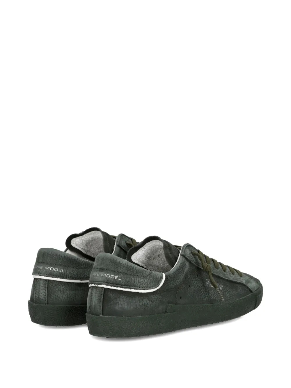Philippe Model Paris Suede-Panelled Low-Top Sneakers