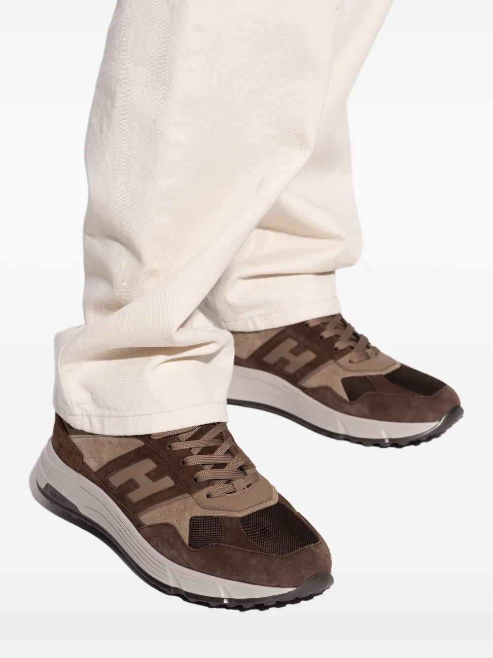 Hogan Suede-Leather Panel Sneakers