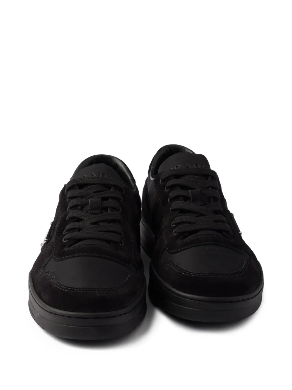 Prada Downtown Triangle-Logo Suede Sneakers