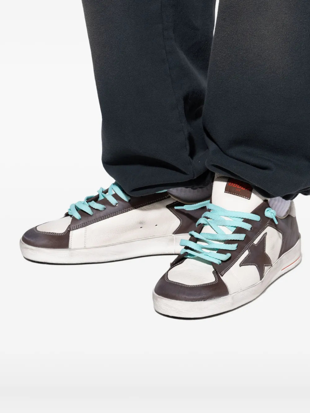 Golden Goose Star-Detail Leather Sneakers