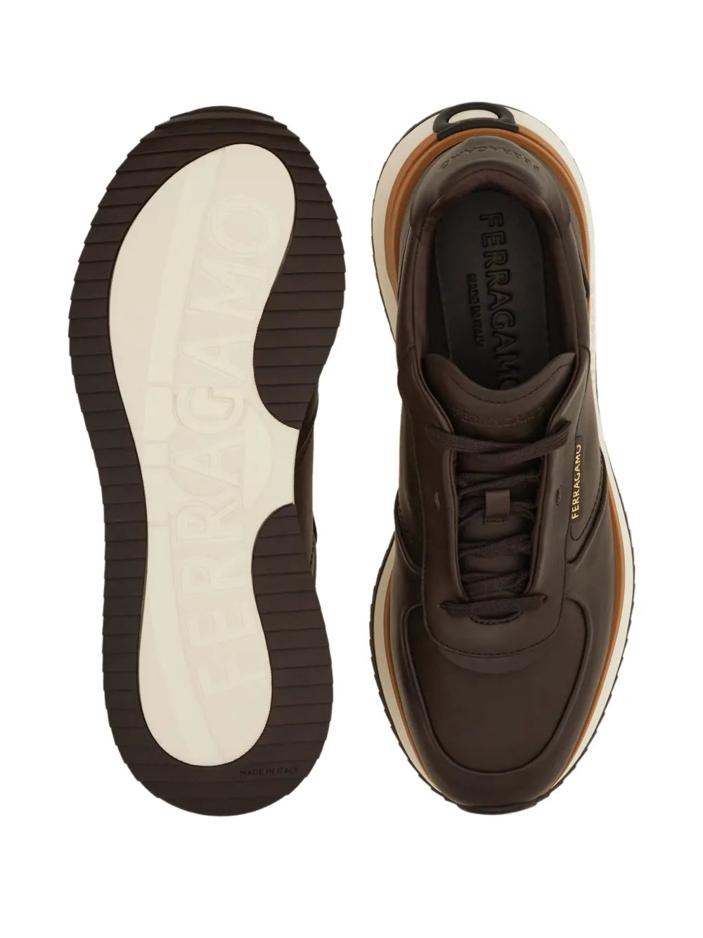 Ferragamo Calfskin Leather Sneakers