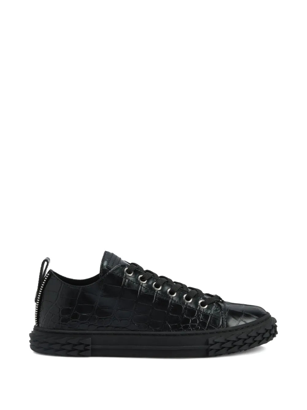 Giuseppe Zanotti Blabber Crocodile-Effect Lace-Up Sneakers