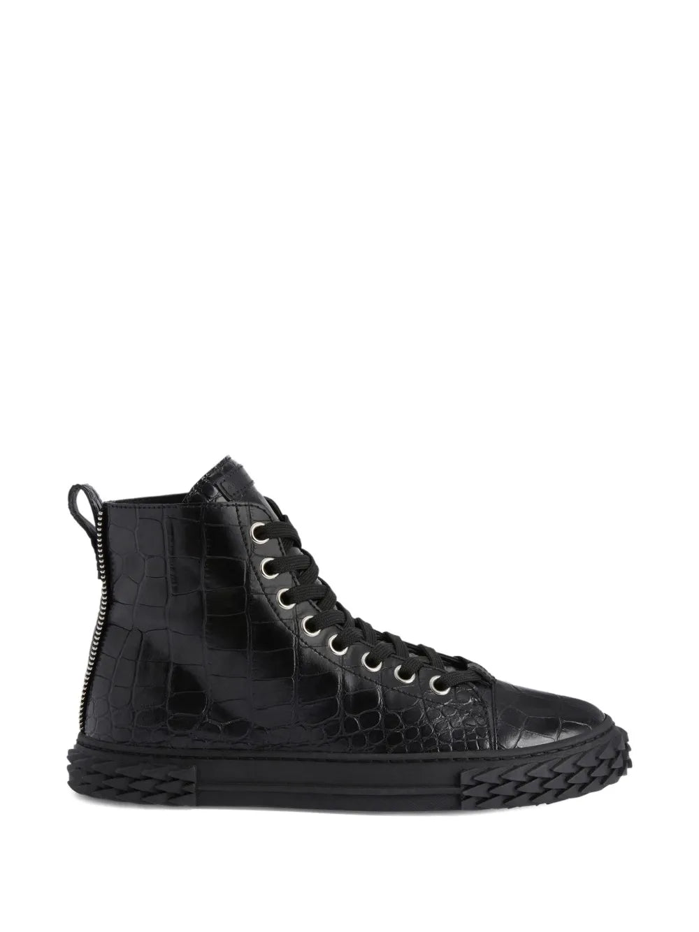 Giuseppe Zanotti Blabber Crocodile-Effect Lace-Up Sneakers