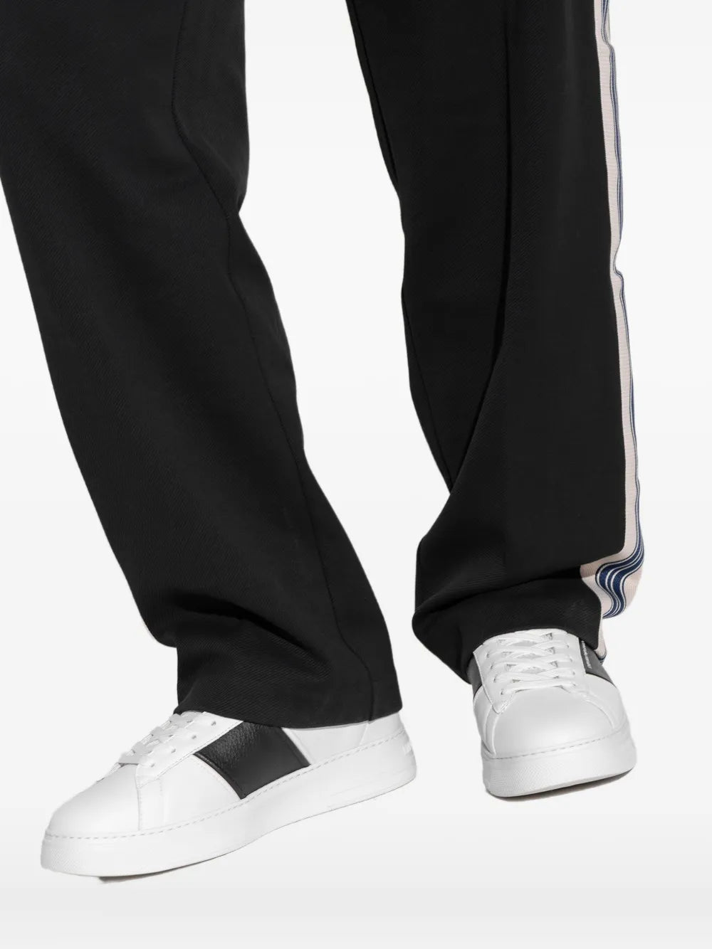 Emporio Armani Leather Panelled Sneakers